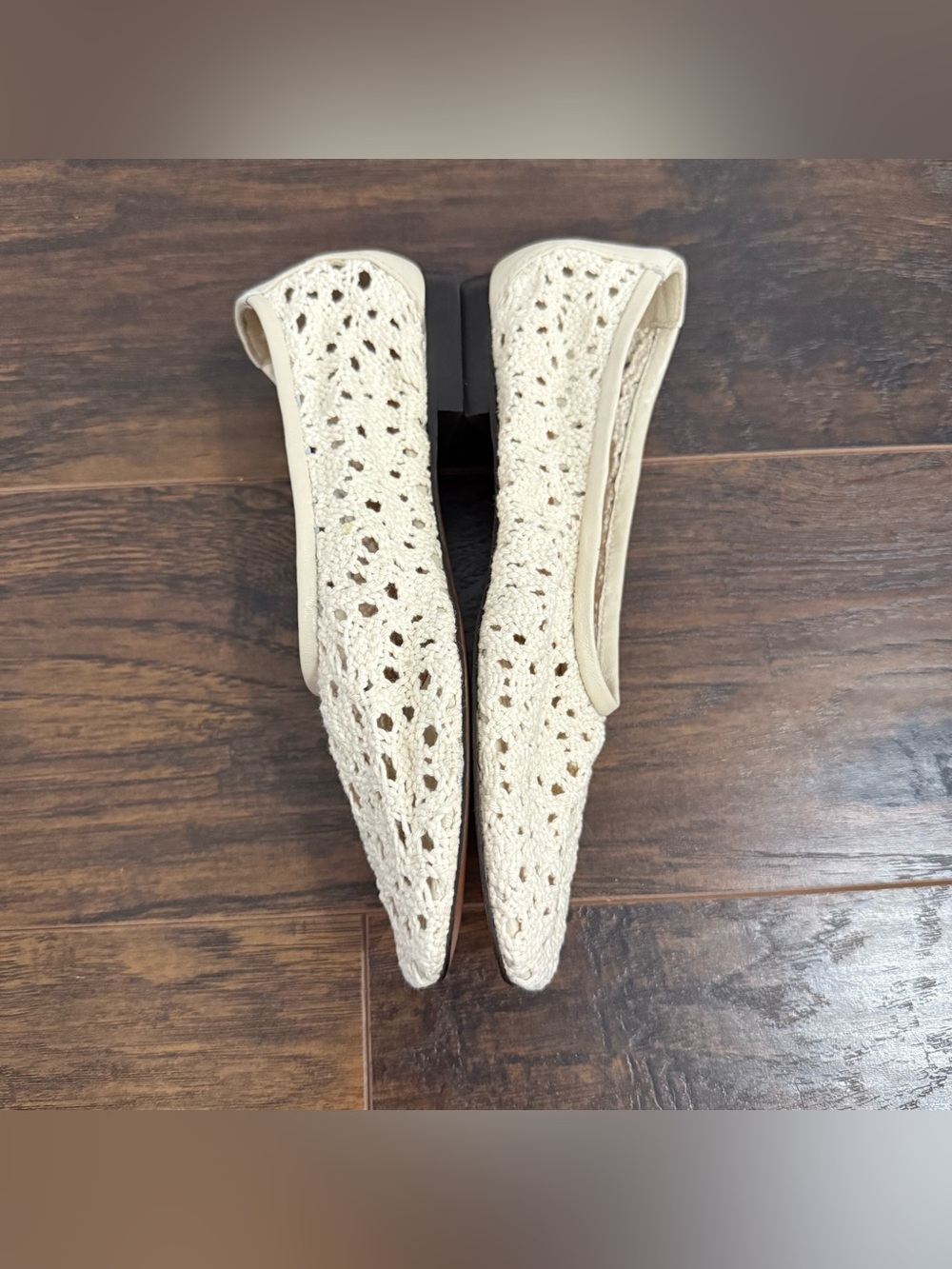 Madewell Mylie Ballet Flat New Without Box Size 6 Crochet Cream $148 - Picture 7 of 10